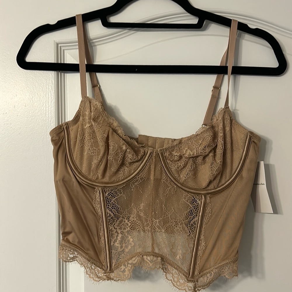 Abercrombie nude lace bustier side medium